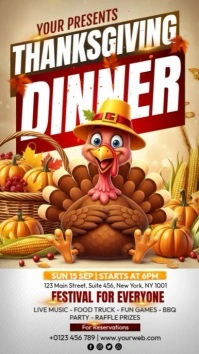 Maximalist Thanksgiving Dinner Instagram Story template