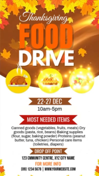 Maximalist Thanksgiving Food Drive Instagram Story template
