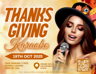 Maximalist Thanksgiving Karaoke Template Flyer (us Letter)