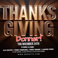 Maximalist Thanksgiving Party Square (1:1) template