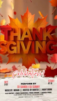 Maximalist Thanksgiving Party Whatsapp Status template