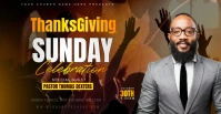 Maximalist Thanksgiving Sunday Service Facebook Event Cover template