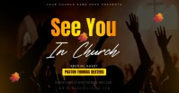Maximalist Thanksgiving Sunday Service Facebook Event Cover template