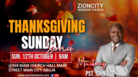Maximalist Thanksgiving Sunday Service  Twitter Post template