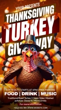 Maximalist Thanksgiving Turkey Giveaway Instagram Story template