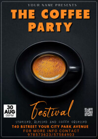 Maximalist The Coffee Party Festival A4 template