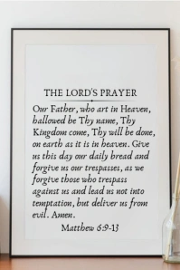 Maximalist The Lord's Prayer Matthew 6:9-13 Pinterest Graphic Pinterest-Grafik template