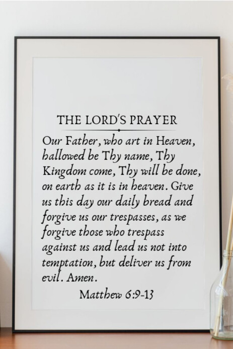 Maximalist The Lord's Prayer Matthew 6:9-13 Pinterest Graphic template