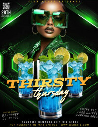 Maximalist Thirsty Thursday  Flyer (us Letter) template
