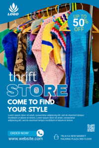 Maximalist Thrift Store Banner Banner 4' × 6' template