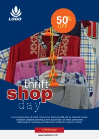 Maximalist Thrift Store Flyer A6 template