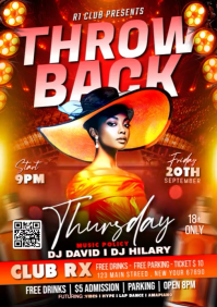 Maximalist Throwback Thursdays Party Flyer A3 template