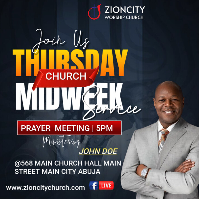 Copy of Maximalist Thursday Midweek Prayer Service Instagram Post ...