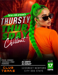 Maximalist Thursty Thursday Party Flyer (us Letter) template