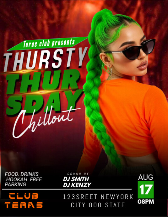 Maximalist Thursty Thursday Party Flyer (us Letter) template