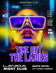 Maximalist Time Out With The Ladies  Flyer (us Letter) template
