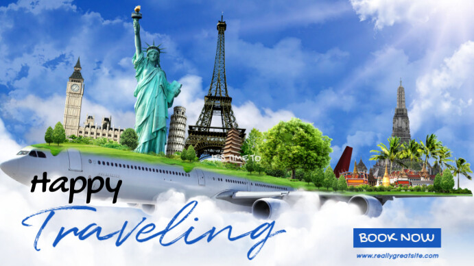 Maximalist Travel & Tour Youtube Channel Cover Photo Coverfoto til YouTube-kanal template
