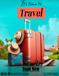 Maximalist Travel Advert Flyer Flyer (us Letter) template