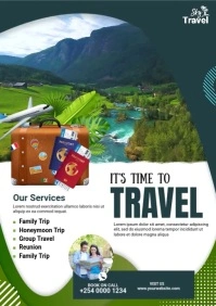 Maximalist Travel Flyer A3 template
