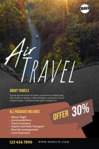 Maximalist Travel Flyer Tumblr Graphic template