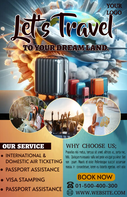 Maximalist Travelling Agency Advertisement Ta Template | PosterMyWall