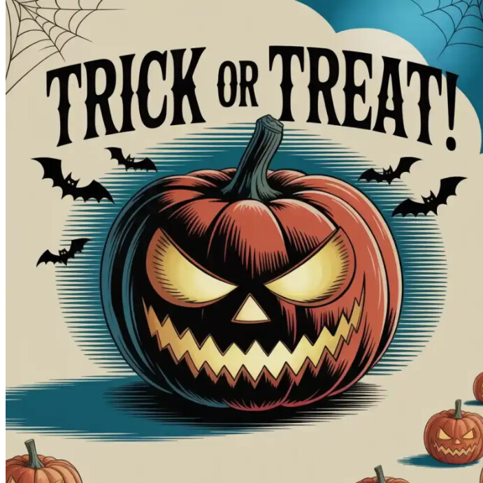 Maximalist Trick Or Treat Halloween Instagram Post Template | PosterMyWall