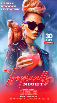 Maximalist Tropically Night Partt Instagram Story template