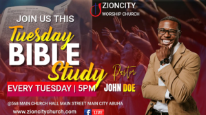 Marron Bible Study Invitation Wpis na Twittera Template