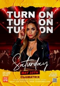 Maximalist Turn On Saturday  A4 template