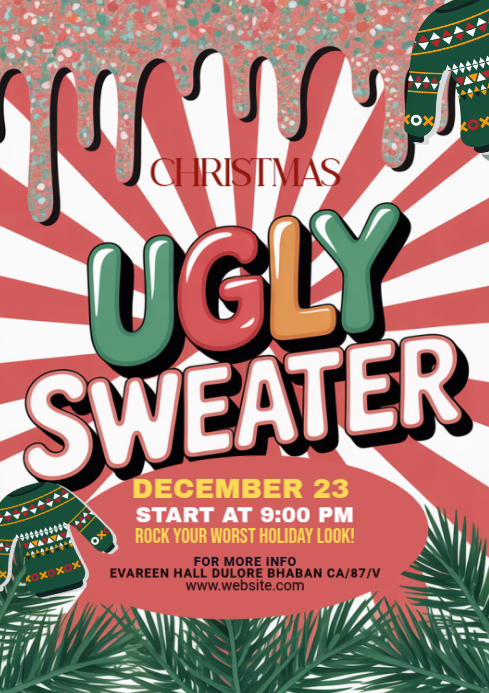 Maximalist Ugly Sweater A4 template