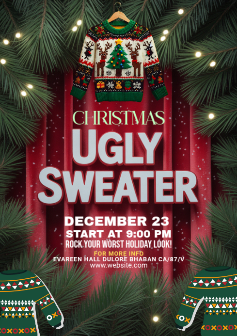 Maximalist Ugly Sweater A4 template