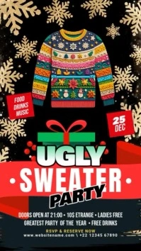 Maximalist Ugly Sweater Digital Display Digital Display (9:16) template