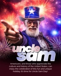 Maximalist Uncle Sam Day Video Instagram Portrait template