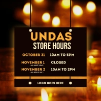 Maximalist Undas Business Schedule Instagram Post template
