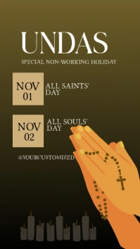 Maximalist Undas Business Schedule Instagram Story template