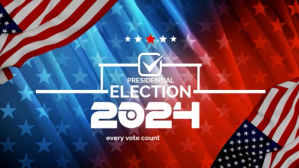 สีแดง Presidential Election Pantalla Digital Template