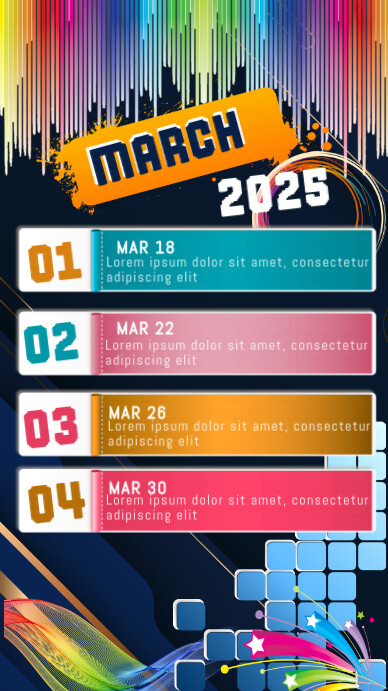 Maximalist Upcoming Events Digital Display (9:16) Template | PosterMyWall