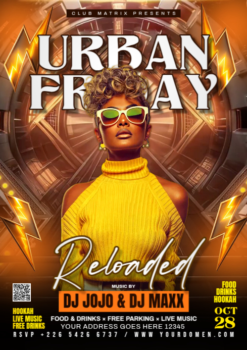 Plantilla de Maximalist Urban Friday Reloaded A4 | PosterMyWall