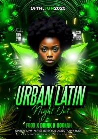 Maximalist Urban Latin Party A6 template