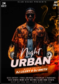 Maximalist Urban Night  A4 template