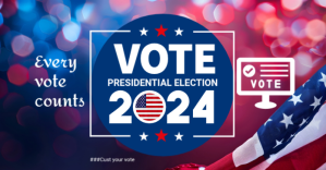 Purple Presidential Election 2024 Изображение, которым поделились на Facebook Template