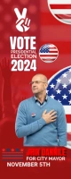 Maximalist Us Election Roll Up Banner Roll Up Banner 2' × 5' template
