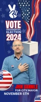 Maximalist Us Election Roll Up Banner Roll Up Banner 2' × 5' template
