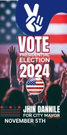 Maximalist Us Election Roll Up Banner Roll Up Banner 3' × 6' template