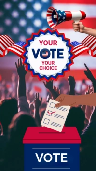 Maximalist Us Election Your Vote Your Voice Instagram Story Instagram Story template