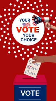 Maximalist Us Election Your Vote Your Voice Instagram Story Instagram Story template