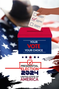 Maximalist Us General Election Day Pinterest Graphic template