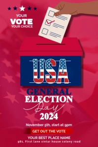 Maximalist Us General Election Day Tumblr Graphic template