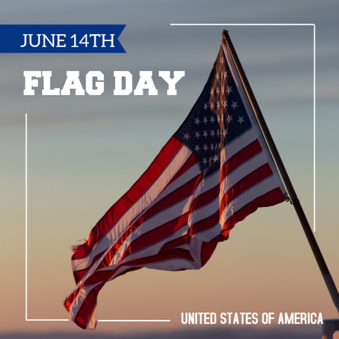 Maximalist Usa Flag Day Tribute Instagram Post Template | PosterMyWall