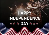 Maximalist Usa Independence Day Video Template Flyer Design Postcard Carte postale